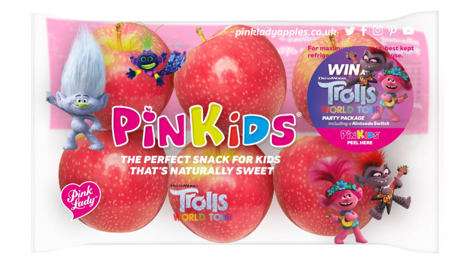Pink Lady® apples brings the party to consumers with exclusive Pinkids® Trolls promotion